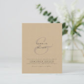 Papier Ampersand Mariage moderne Inviter QR Code RSVP (Debout devant)