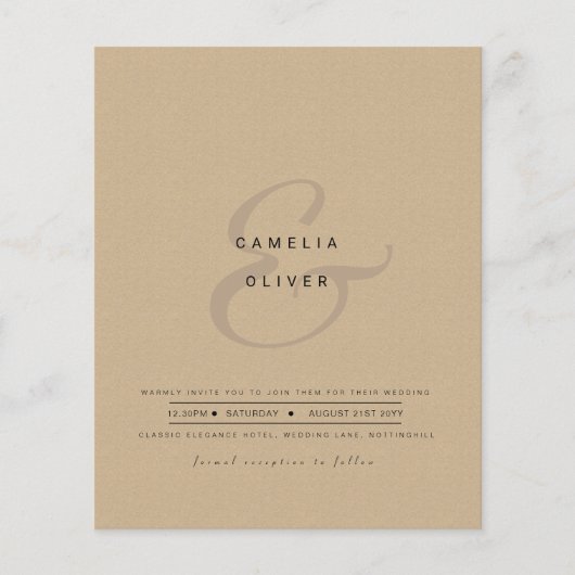 Papier Ampersand Mariage moderne Inviter QR Code RSVP (Devant)