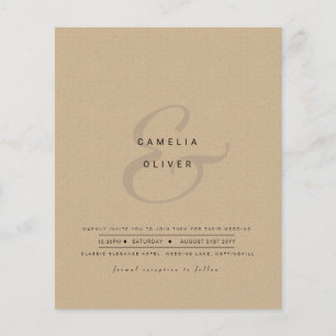 Papier Ampersand Mariage moderne Inviter QR Code RSVP