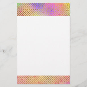 Papier Amusant coloré Ombre Pastel Mermaid Motif