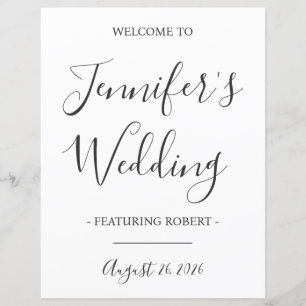 Papier Amusante Affiche de bienvenue De Réception De Mari