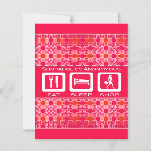 Papier Amusante Shopaholic Girl's Weekend Trip Invitation (Devant)