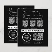 Papier Analyser Pour Payer Entreprise Qr Code Paiement Mo (Devant / Derrière)