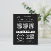 Papier Analyser Pour Payer Entreprise Qr Code Paiement Mo (Debout devant)