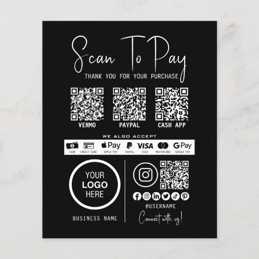Papier Analyser Pour Payer Entreprise Qr Code Paiement Mo (Devant)