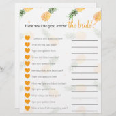 Papier Ananas Connaissez-vous bien le jeu de la mariée ? (Devant / Derrière)