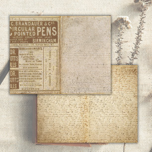 Papier Ancien de Style Rétro Journal de Bricolage