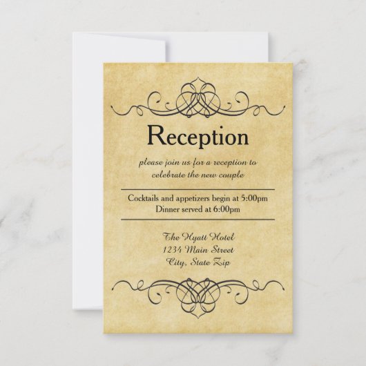 Papier Ancien - Invitation de Réception (Devant)
