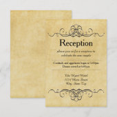 Papier Ancien - Invitation de Réception (Devant / Derrière)