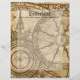 Papier Ancien Rose Compass