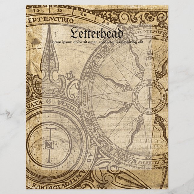 Papier Ancien Rose Compass (Devant)