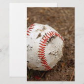 Papier ancienne balle de baseball (Devant / Derrière)