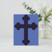 Papier Ancienne croix chrétienne violette (Debout devant)