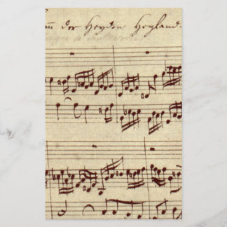 Papier Anciennes notes de musique - Partition de Bach