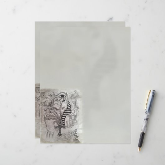 Papier Anciens Aliens, Anubis (Devant/Arrière en situation)