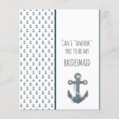 Papier Ancre Bleue Serez-Vous Ma Femme D'Accueil (Devant)