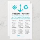 Papier Ancre nautique Qu'y a-t-il dans votre sac à main (Devant / Derrière)