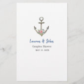 Papier Ancre "Où étaient-ils" Jeu de douche nuptiale (Dos)