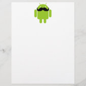 Papier Android Robot Black Mustache Graphisme (Devant)