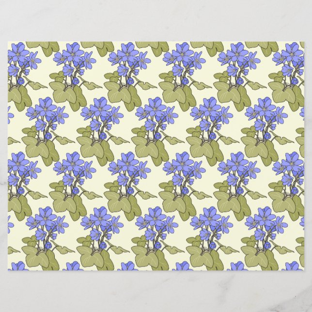 Papier Anémones bleues (Devant)