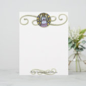 Papier Ange de Noël à l'aspect vitrail à l'ancienne (Debout devant)