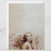 PAPIER ANGE JOUER LYRA SUR LES NUAGES (Devant / Derrière)