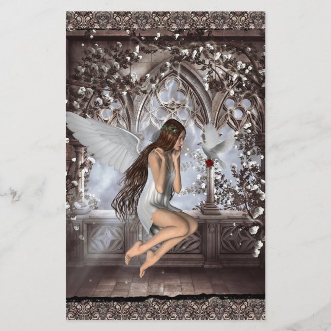 Papier Angel et sa colombe (Devant)