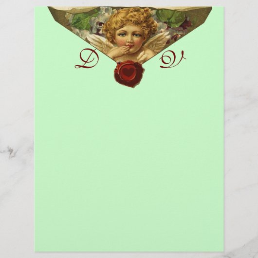 Papier ANGEL HEART SEAL SEL Monogramme vert (Devant)