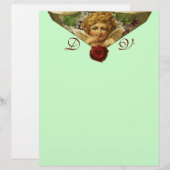Papier ANGEL HEART SEAL SEL Monogramme vert (Devant / Derrière)