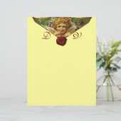 Papier ANGEL HEART WAX SEAL Monogramme Jaune (Debout devant)