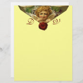 Papier ANGEL HEART WAX SEAL Monogramme Jaune (Devant / Derrière)