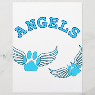 Papier Angel Pis Animaux En Bleu