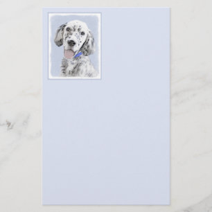 Papier Anglais Setter Blue Belton Peinture Chien Art