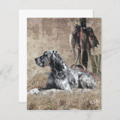 Papier Anglais Setter, Poster de Tapisserie de chasse de  (Devant / Derrière)