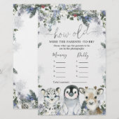 Papier Animal arctique Hiver Onederland Comment vieux par (Devant / Derrière)