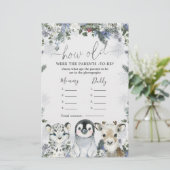 Papier Animal arctique Hiver Onederland Comment vieux par (Debout devant)