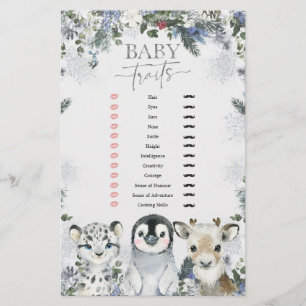 Papier Animal de l'Arctique Hiver Onederland Baby Traits