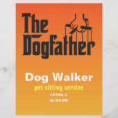 Papier Animaux assis 🐾 Dogfather Chien Walker Fiable (Dos)