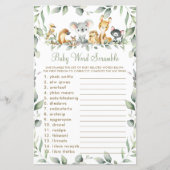 Papier Animaux australiens Verdure Baby Word Scrambule (Devant)