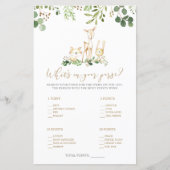 Papier Animaux de bois Ce qui est dans votre jeu de douch (Devant)