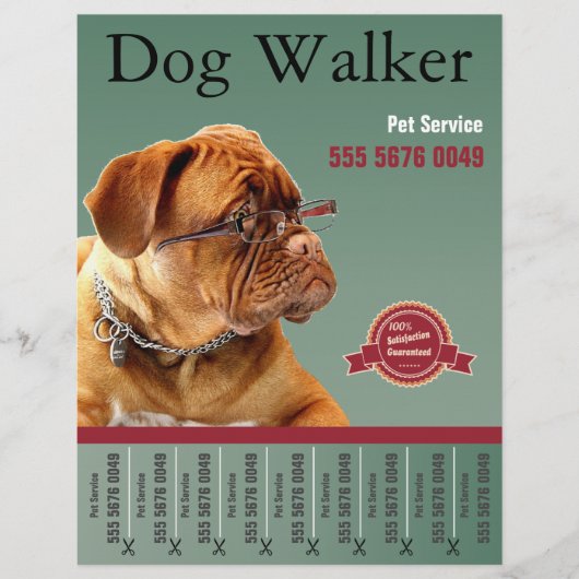 Papier Animaux de compagnie Sitting Service Chien Walker  (Devant)