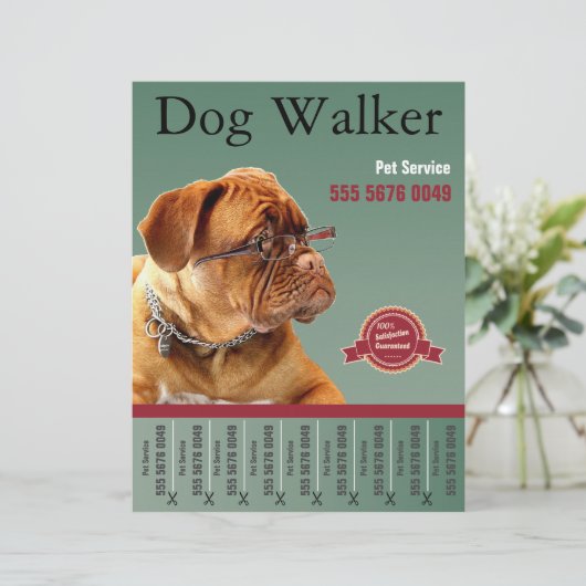Papier Animaux de compagnie Sitting Service Chien Walker (Debout devant)
