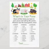 Papier Animaux de ferme Ce qui est dans votre jeu de sacs (Devant)