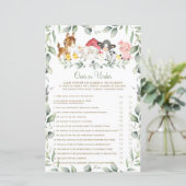 Papier Animaux de ferme chic Baby shower au-dessus ou au- (Debout devant)