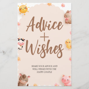 Papier Animaux De Ferme Conseils & Voeux Pour La Mariée E