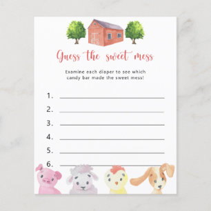 Papier Animaux de ferme - Devinez le jeu de la pagaille d