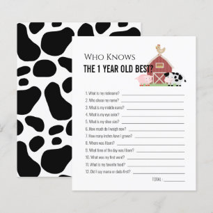 Papier Animaux de ferme qui connaît 1yo meilleur 1st Anni