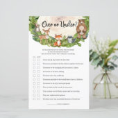 Papier Animaux de la forêt tranche de bois dessus ou dess (Debout devant)