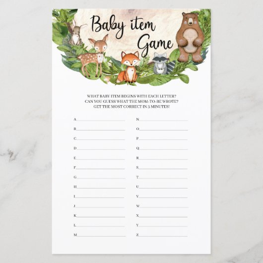 Papier Animaux de la forêt tranche de bois verdure Articl (Devant)