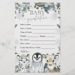 Papier Animaux de l'Arctique Hiver Onederland Prédictions